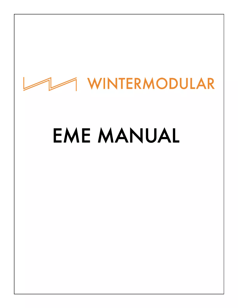 Página 1 del manual Manual de usuario Winter Modular EME