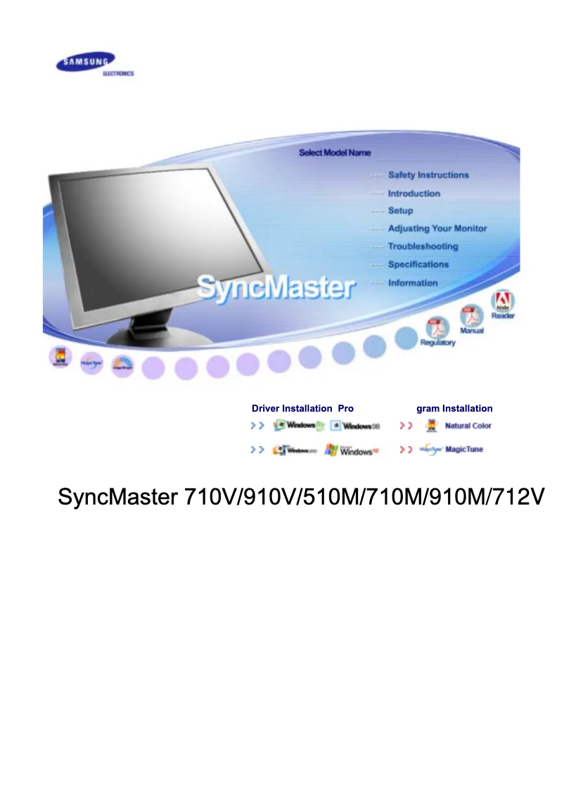 Image de la première page du manuel de l'appareil SyncMaster 715V