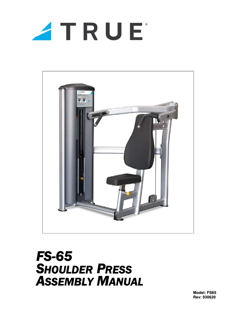 Page 1 de la notice Manuel utilisateur True FS65