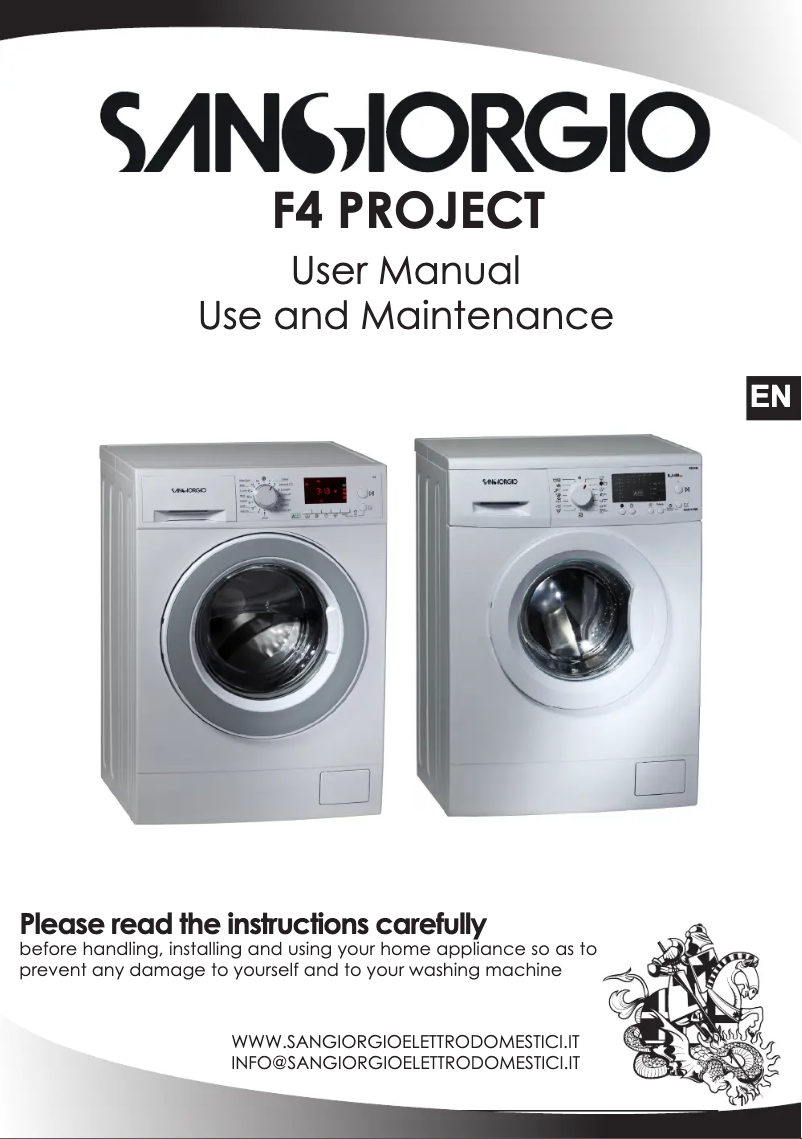 Page n°1 - Manuel utilisateur SanGiorgio F812L