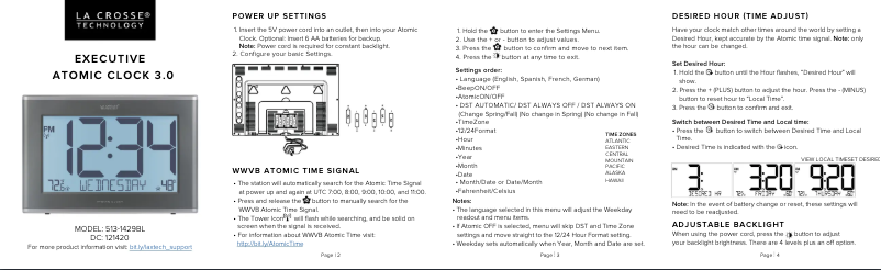 Page n°1 - Manuel utilisateur La Crosse Technology 513-1429BL