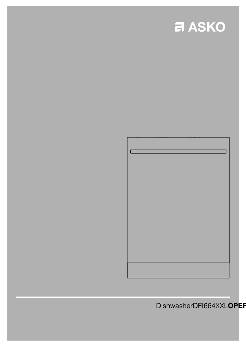 Page 1 de la notice Manuel d'utilisation et d'entretien Asko DFI664XXL