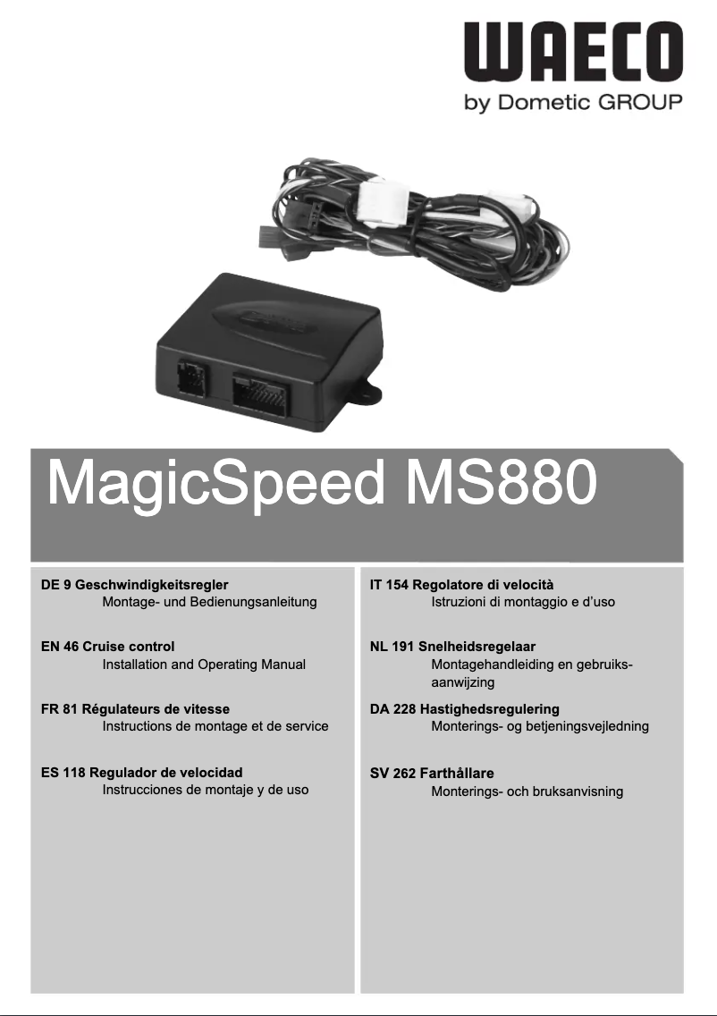Imagen de la primera página del manual del dispositivo MagicSpeed MS 880