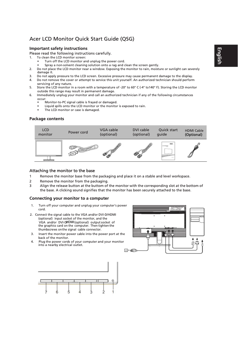 Image de la première page du manuel de l'appareil K242HLD