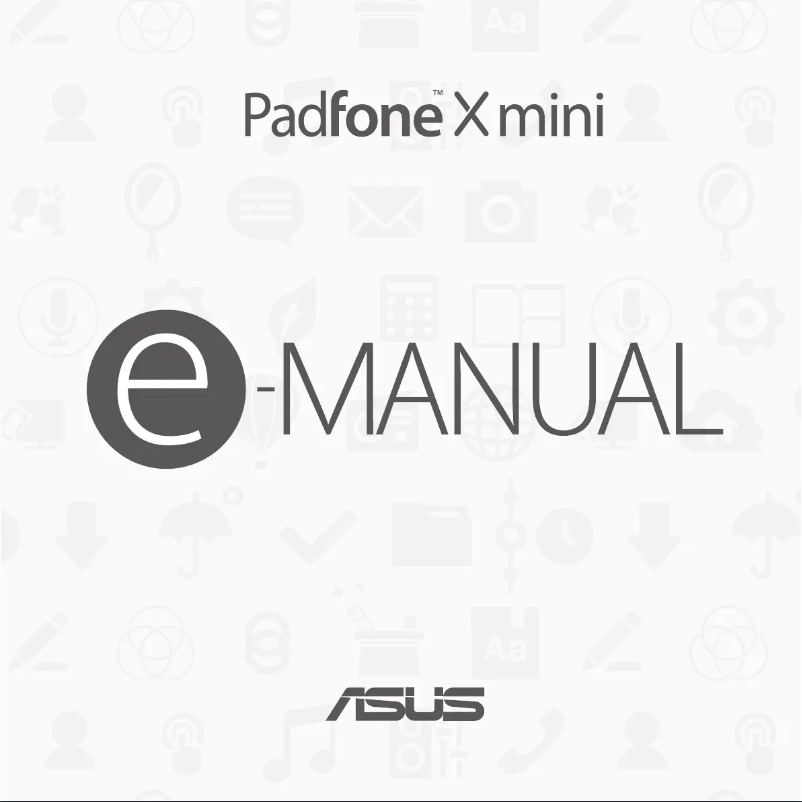 Imagen de la primera página del manual del dispositivo PadFone X mini PF450CL