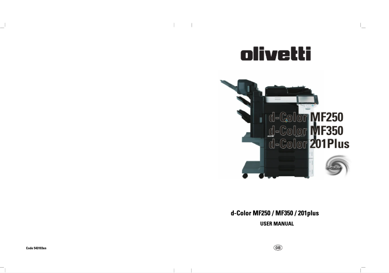 Page 1 de la notice Manuel utilisateur Olivetti d-Color MF201 Plus