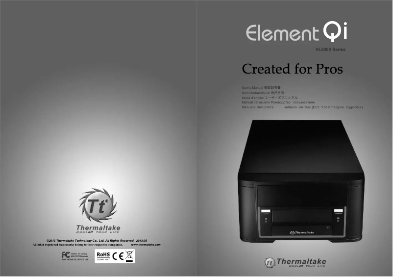 Page 1 de la notice Manuel utilisateur Thermaltake Element Qi