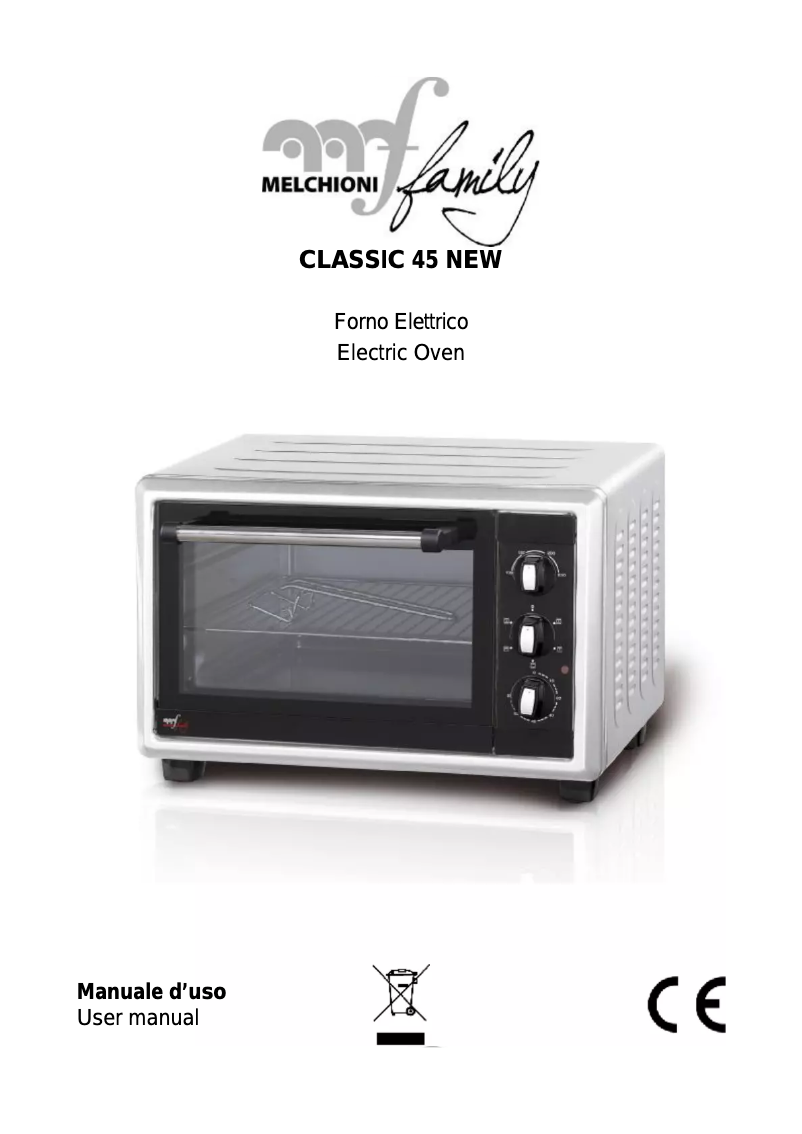 Page 1 de la notice Manuel utilisateur Melchioni Classic New 45