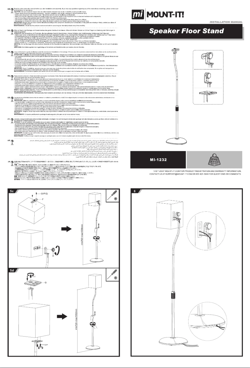 Page n°1 - Manuel utilisateur Mount-It! MI-1232