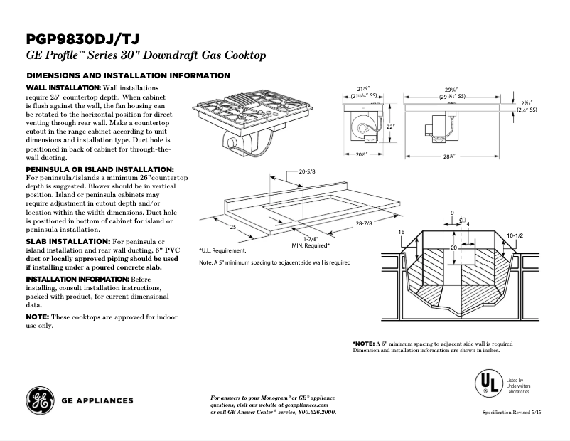 Image de la première page du manuel de l'appareil Profile PGP9830DJBB