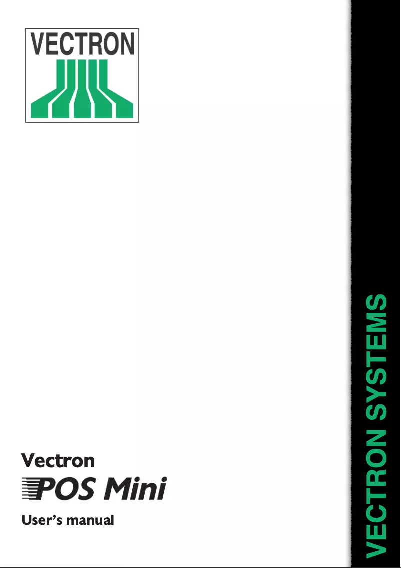 Page 1 de la notice Manuel utilisateur Vectron POS Mini