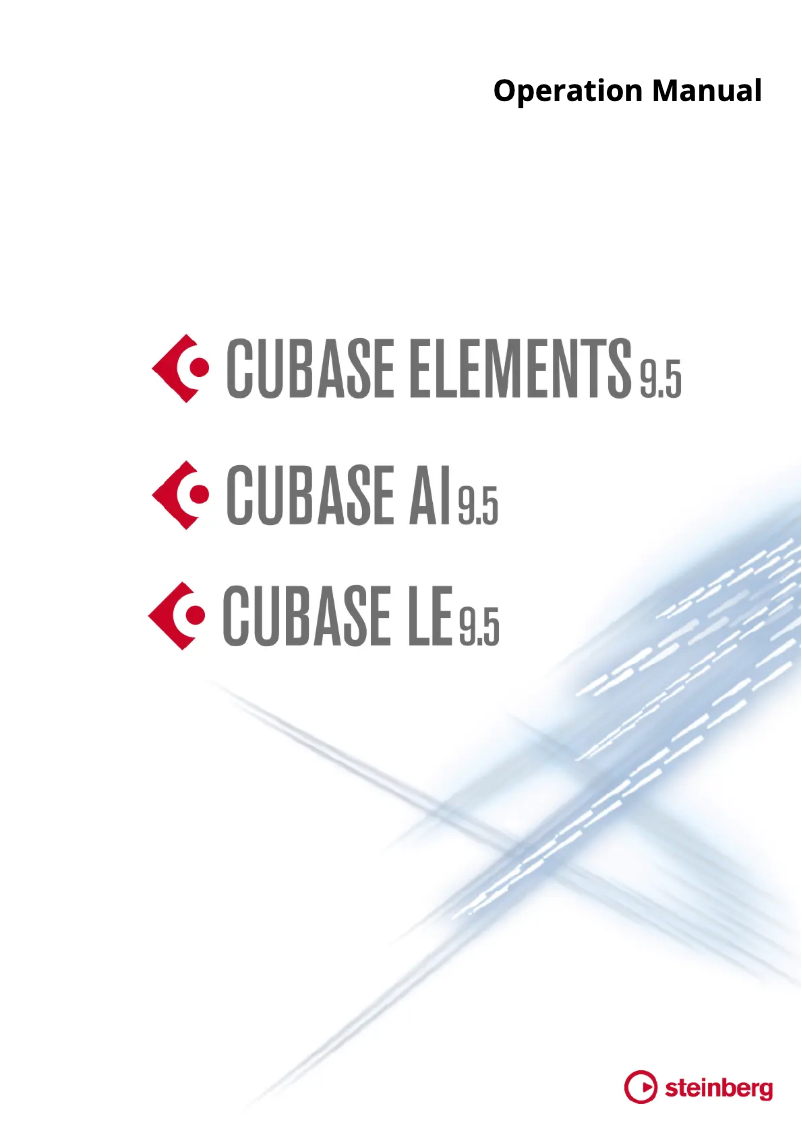 Image de la première page du manuel de l'appareil Cubase Elements 9.5
