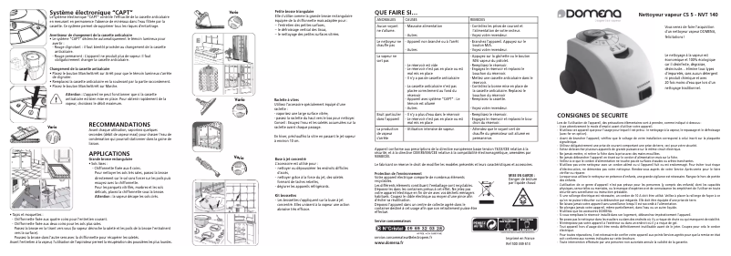 Image de la première page du manuel de l'appareil NVT 140