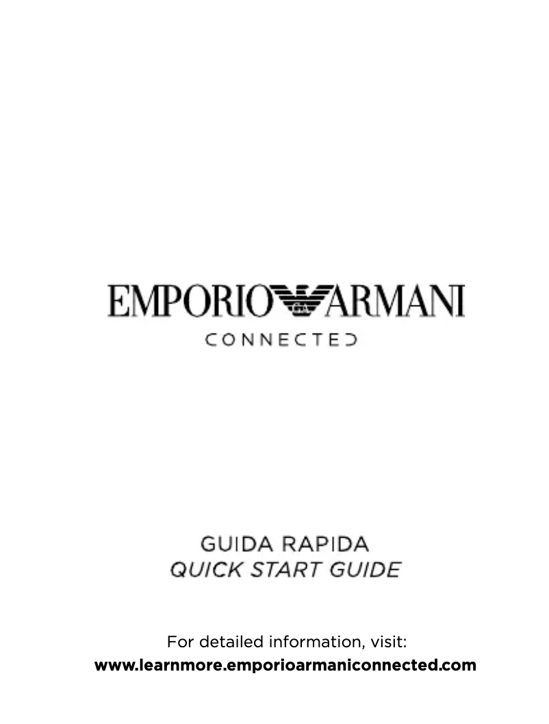 Page 1 de la notice Manuel utilisateur Emporio Armani Connected Alberto Gen 4 Display Smartwatch ART5011