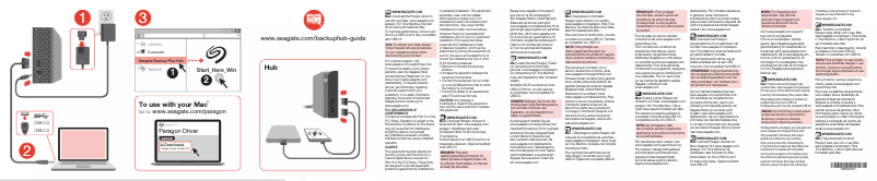 Page n°1 - Guide de démarrage rapide Seagate Backup Plus Hub