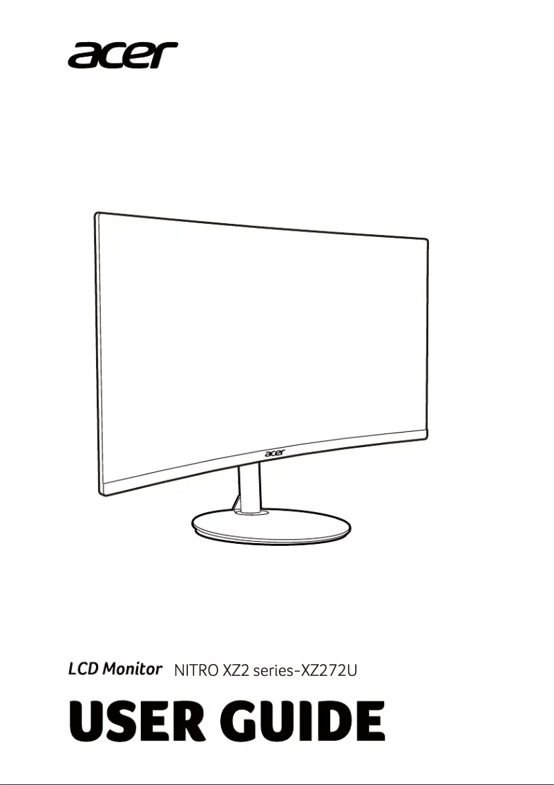 Imagen de la primera página del manual del dispositivo XZ272U