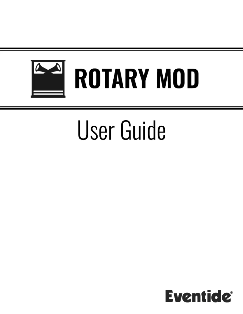 Page 1 de la notice Manuel utilisateur Eventide Rotary Mod