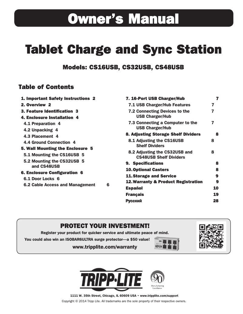 Page n°1 - Manuel utilisateur Tripp Lite CS16USB
