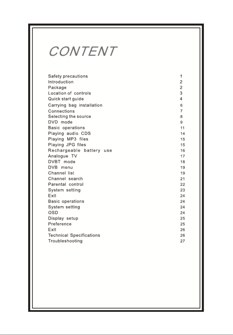Image de la première page du manuel de l'appareil DPX 7040 HTV
