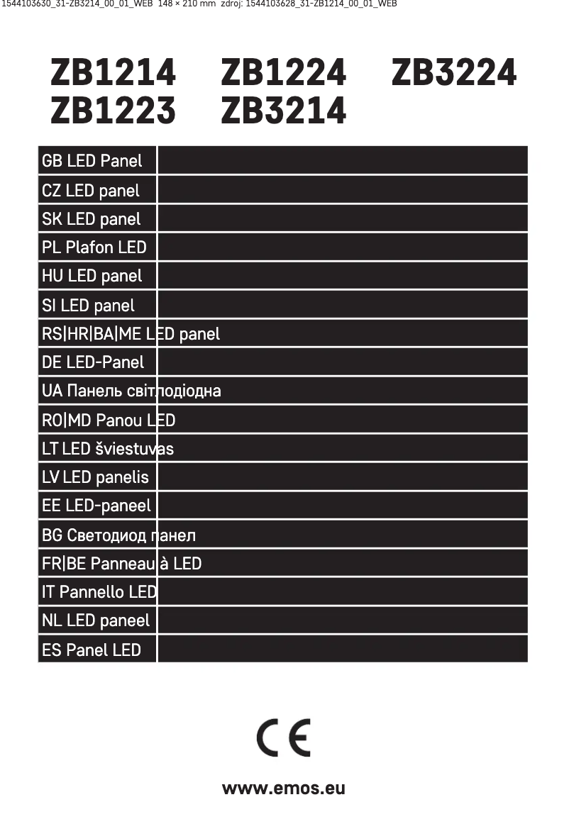 Página 1 del manual Manual de usuario Emos ZB3214