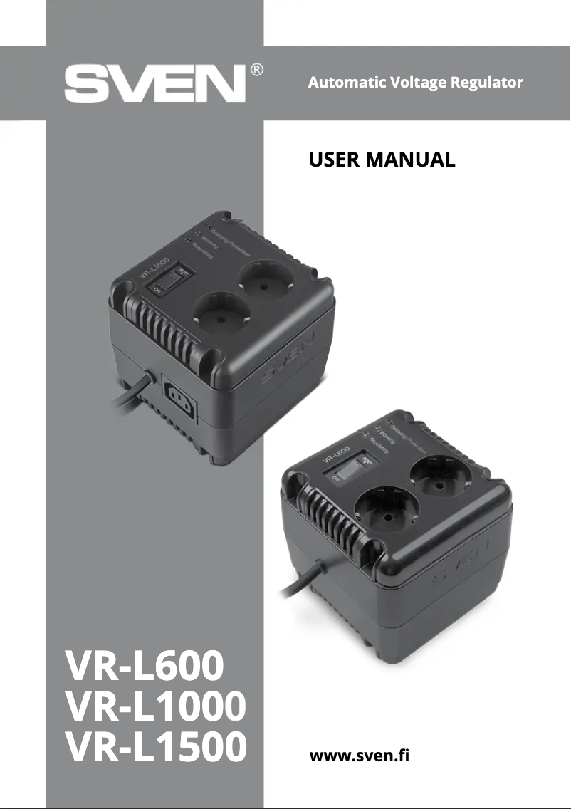 Page n°1 - Manuel utilisateur Sven VR-L600