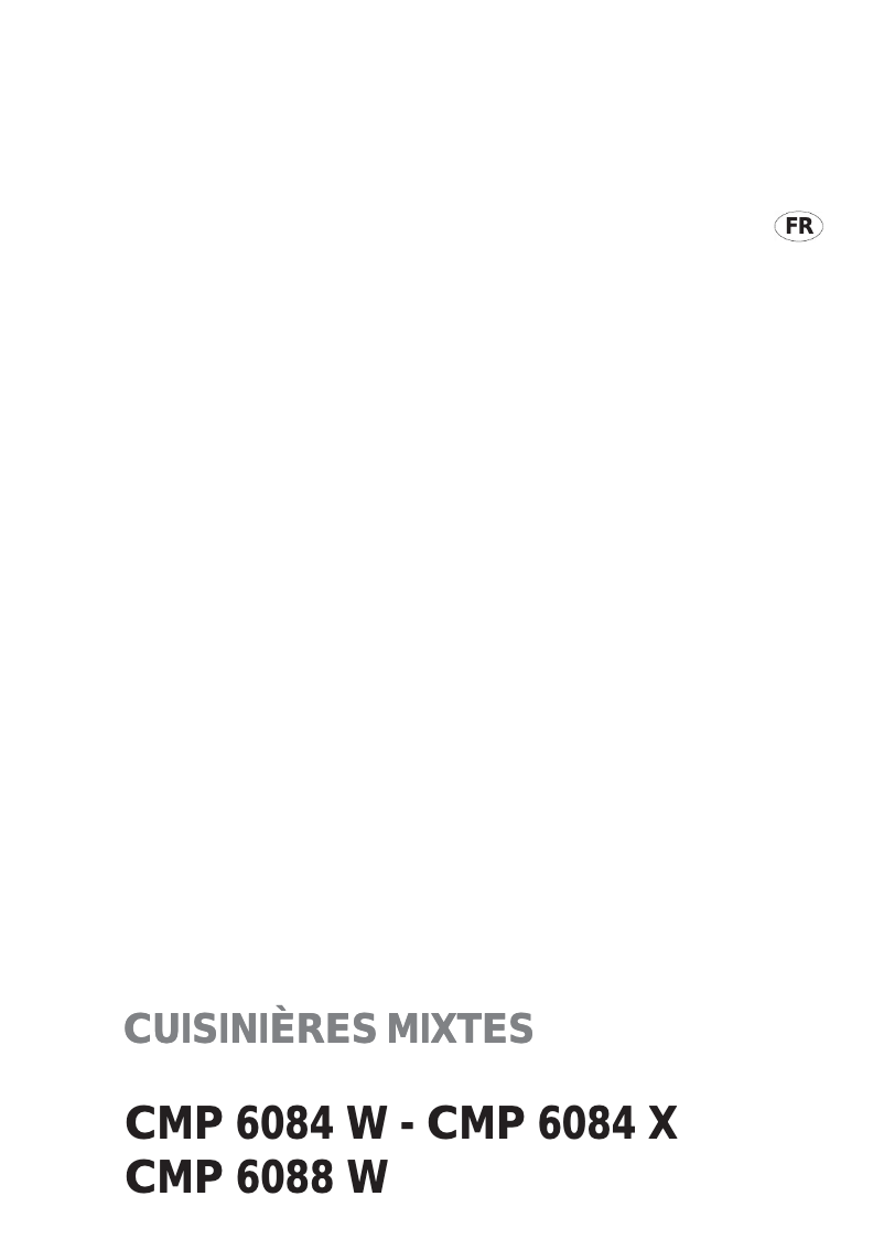 Page n°1 - Manuel utilisateur Faure CMP6084W