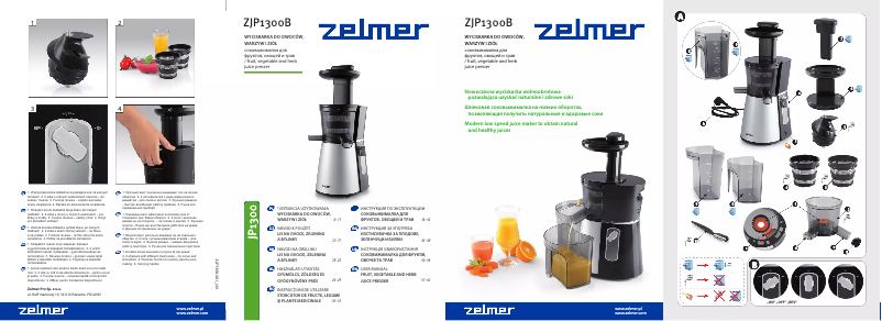 Image de la première page du manuel de l'appareil ZJP1300B