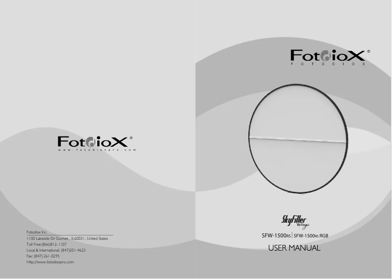 Image de la première page du manuel de l'appareil SkyFiller Wings Prizmo SFW-1500RS RGB