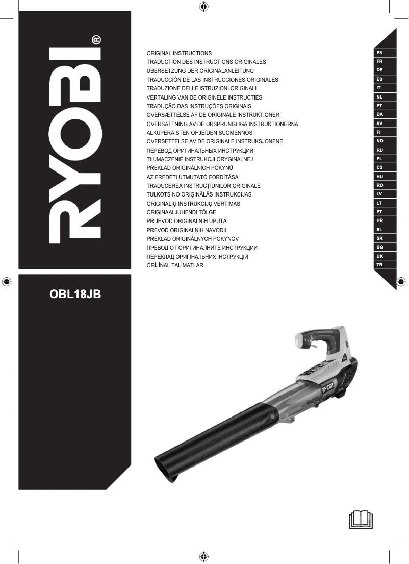 Page 1 de la notice Manuel utilisateur RYOBI One+ RBL18JB40F