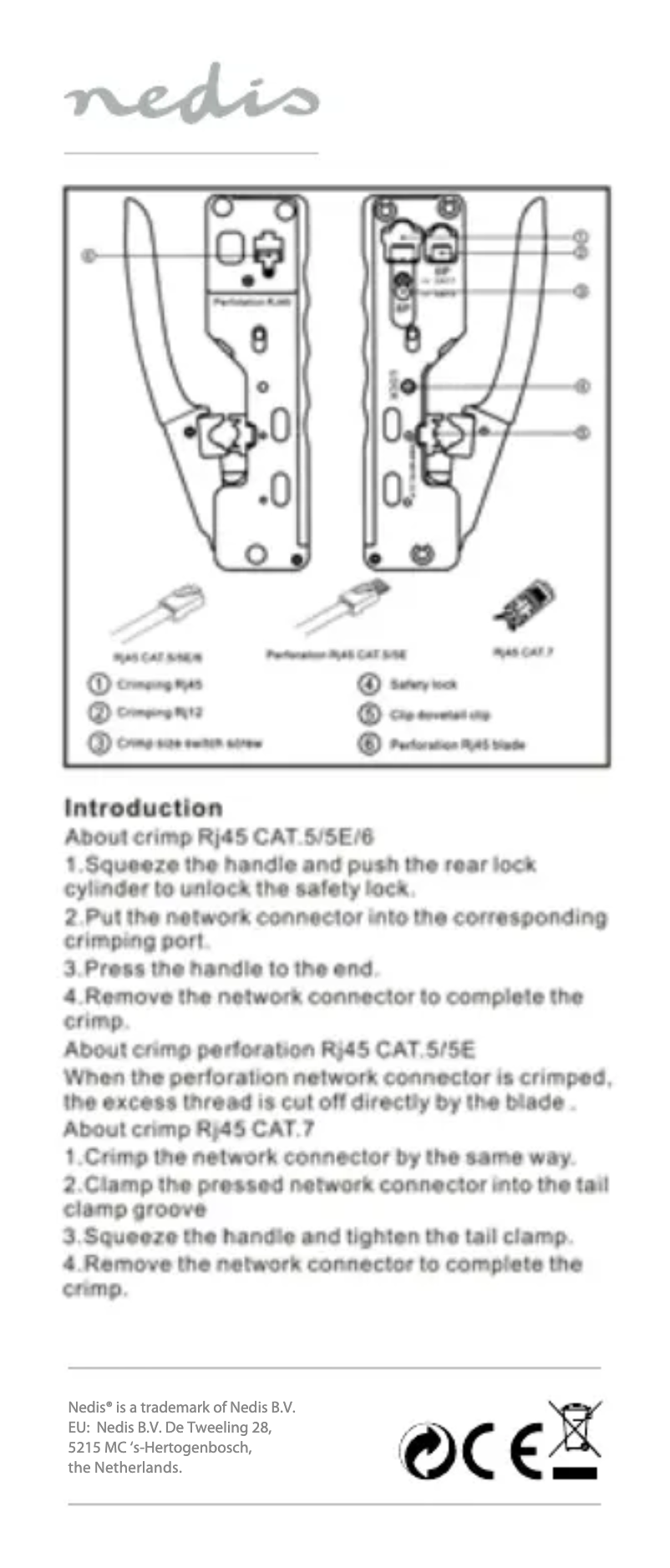 Page 1 de la notice Manuel utilisateur Nedis CCGG89510BK