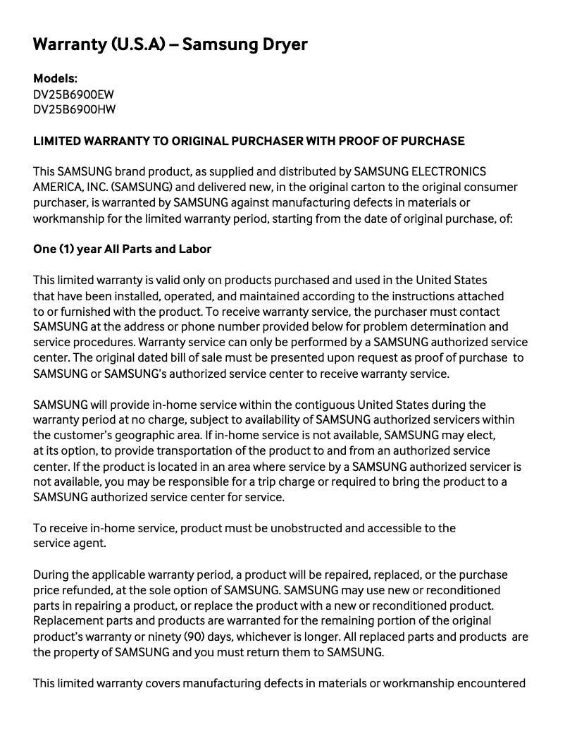 Image de la première page du manuel de l'appareil DV25B6900HW