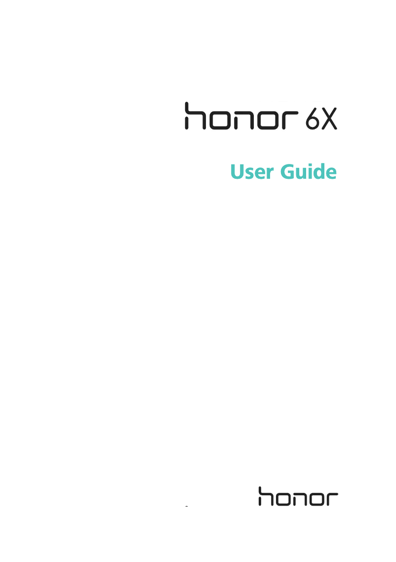 Page n°1 - Manuel utilisateur Huawei Honor 6X