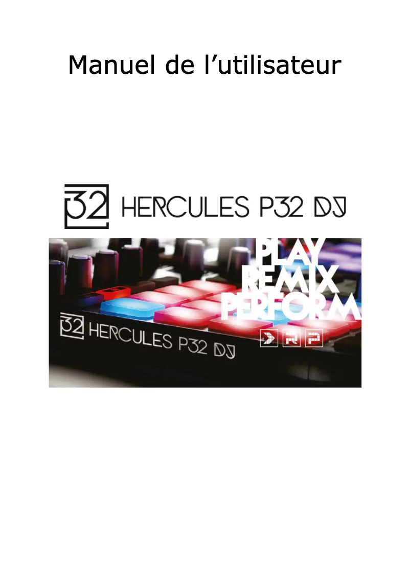 Image de la première page du manuel de l'appareil P32 DJ