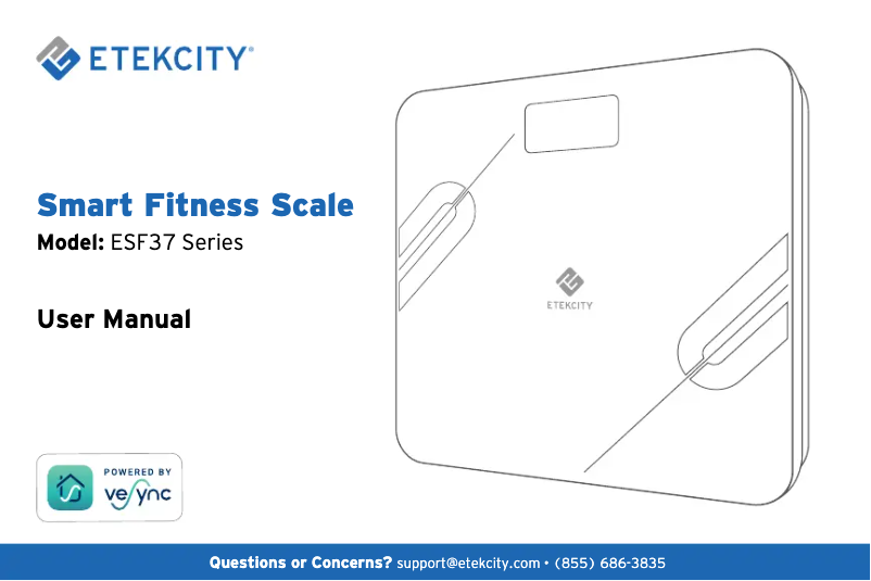 Page 1 de la notice Manuel utilisateur Etekcity ESF37
