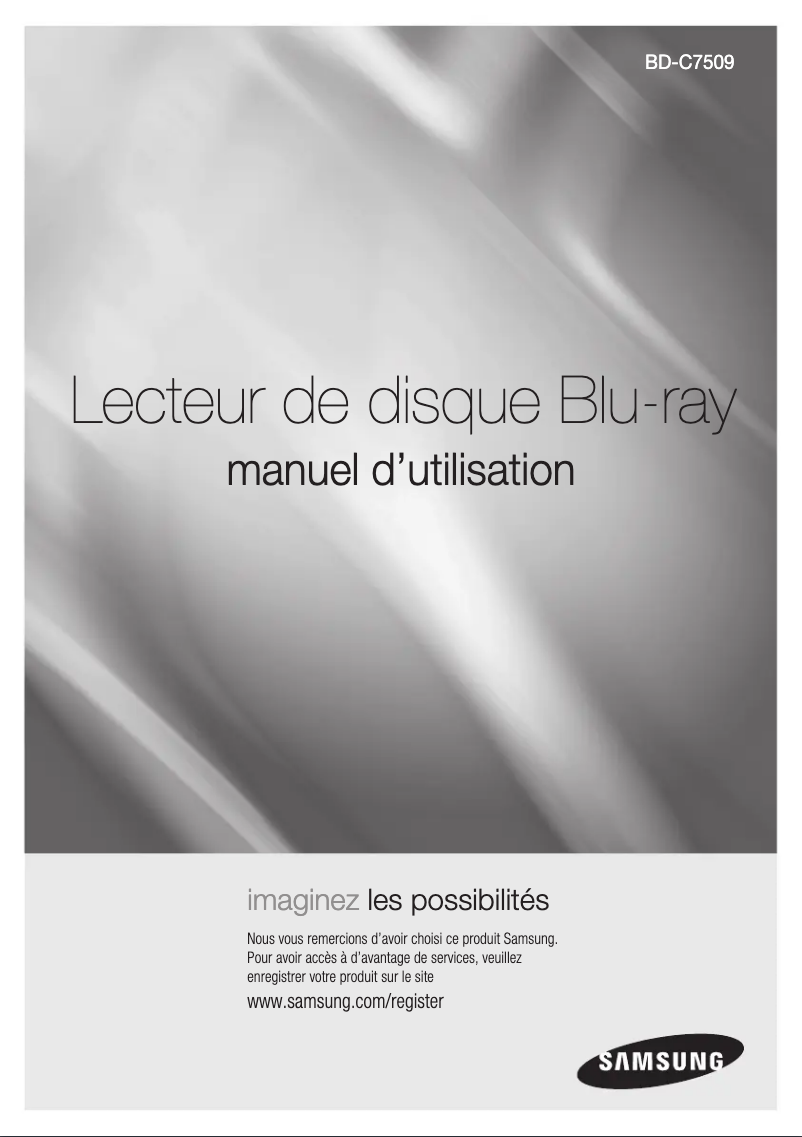 Page 1 de la notice Manuel utilisateur Samsung BD-C7509