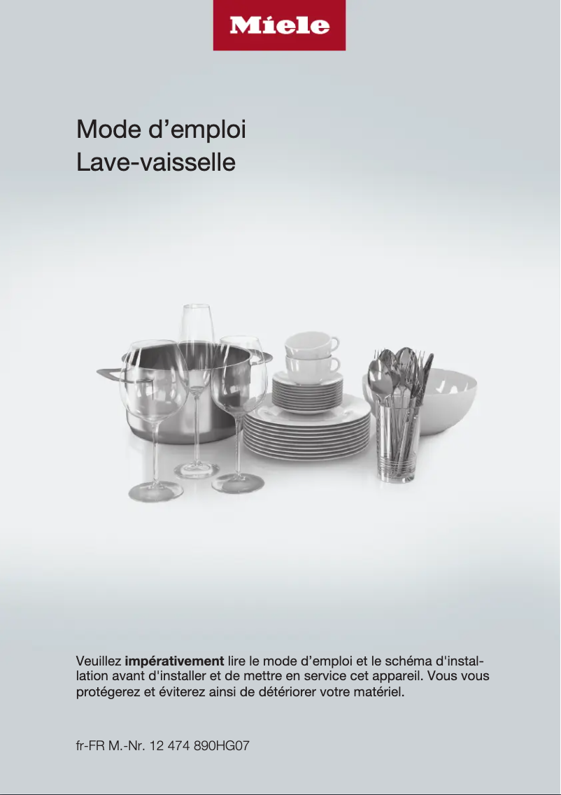 Page n°1 - Manuel utilisateur Miele G 7293 SCVi Excellence