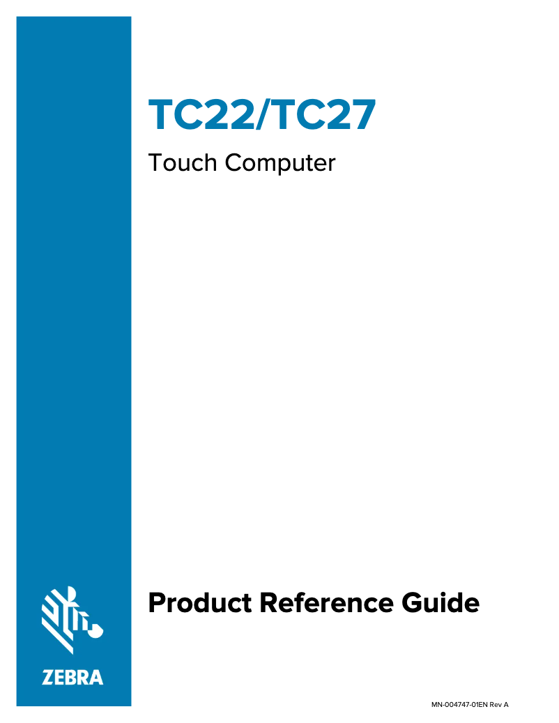 Page 1 de la notice Manuel utilisateur Zebra TC22