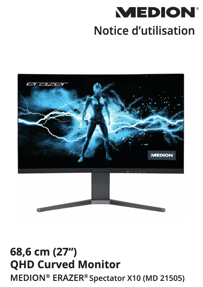 Page 1 de la notice Manuel utilisateur Medion ERAZER Spectator X10 (MD 21505)