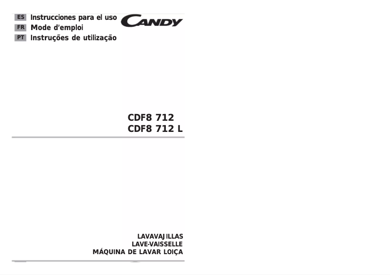 Page 1 de la notice Manuel utilisateur Candy CDF8 712L-01