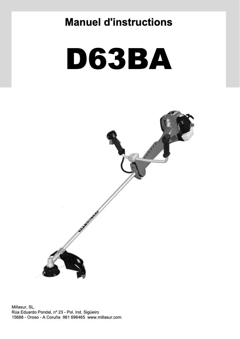 Page n°1 - Manuel utilisateur Anova D63BA