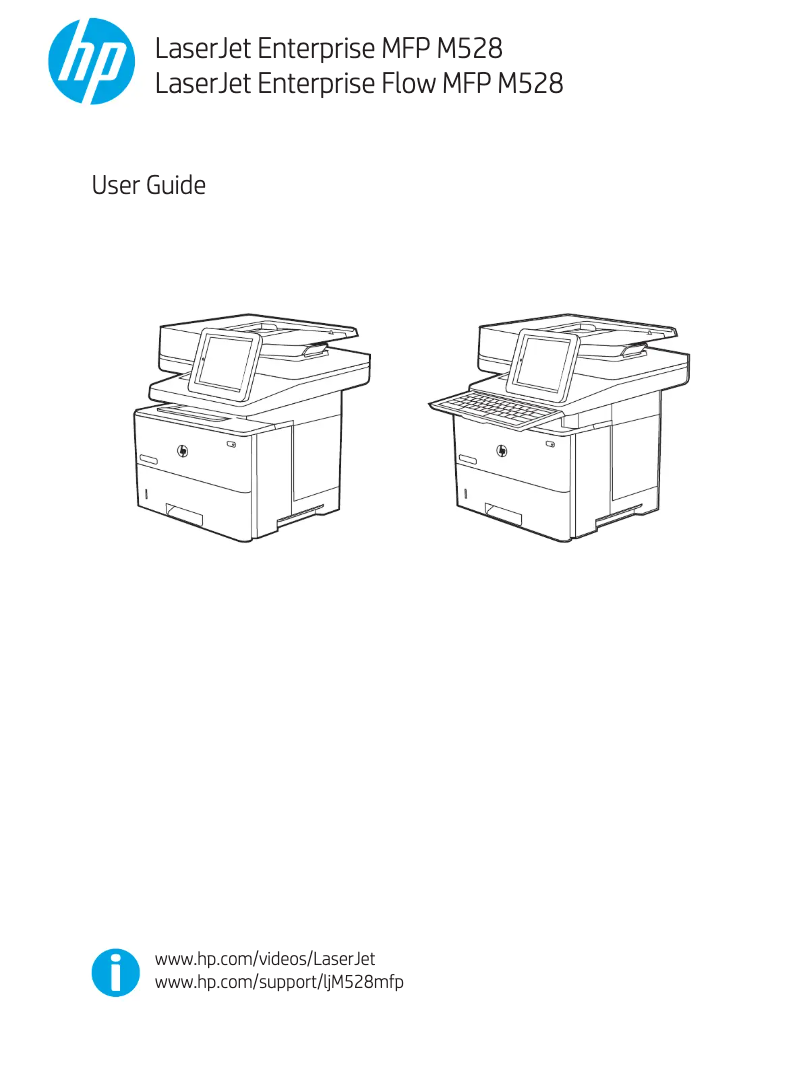 Imagen de la primera página del manual del dispositivo LaserJet Enterprise M528c