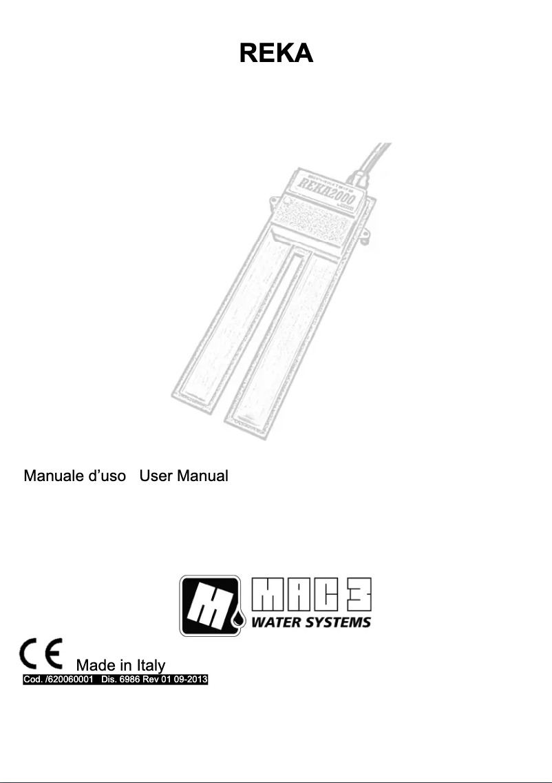Image de la première page du manuel de l'appareil REKA