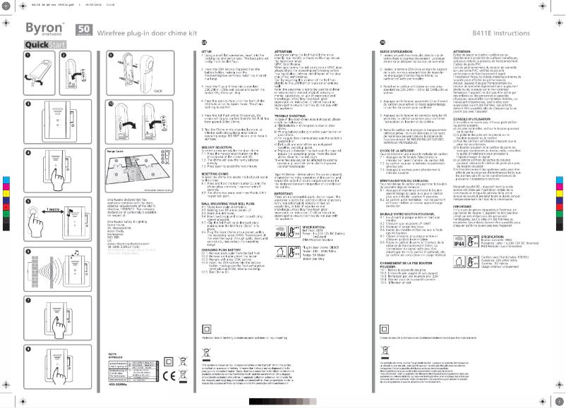 Page n°1 - Mode d'emploi Byron B411E
