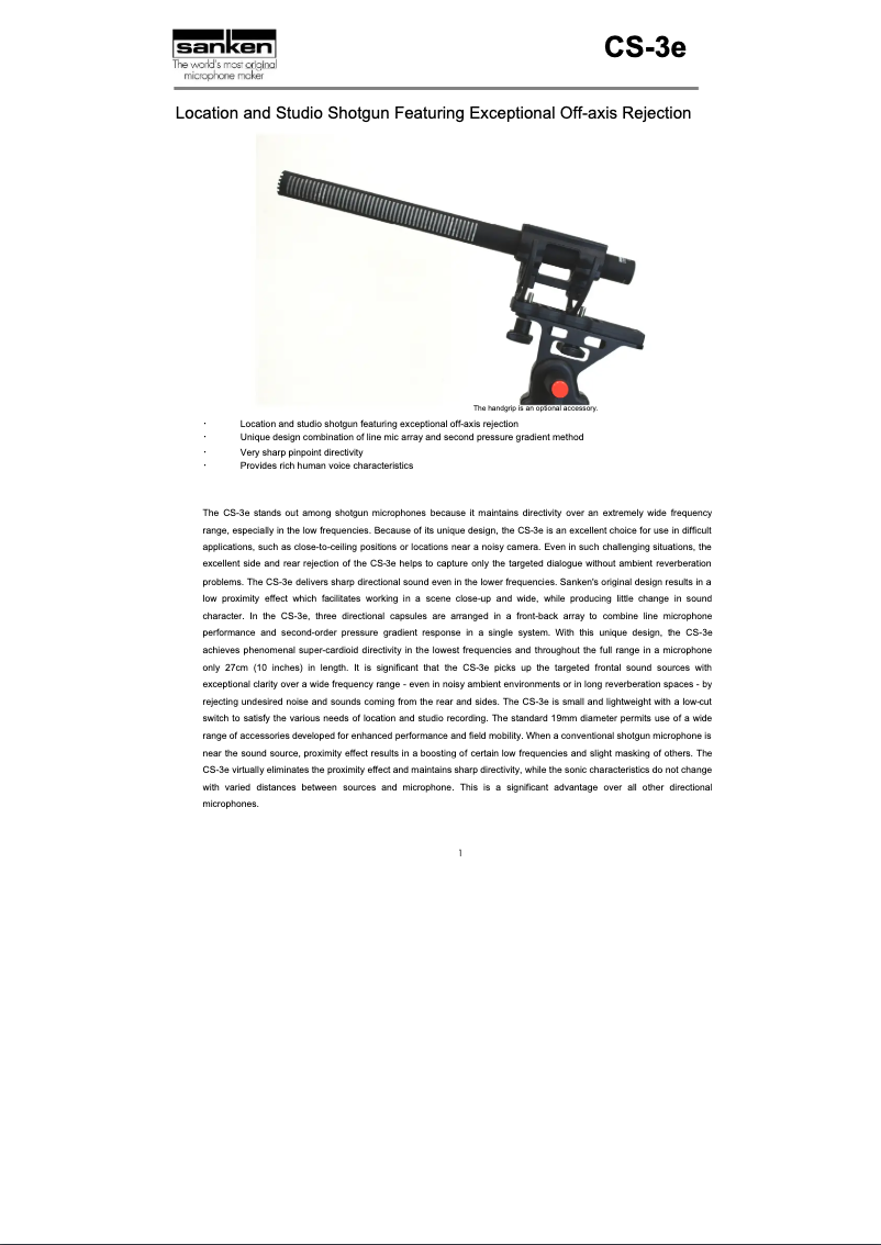 Image de la première page du manuel de l'appareil CS-3e