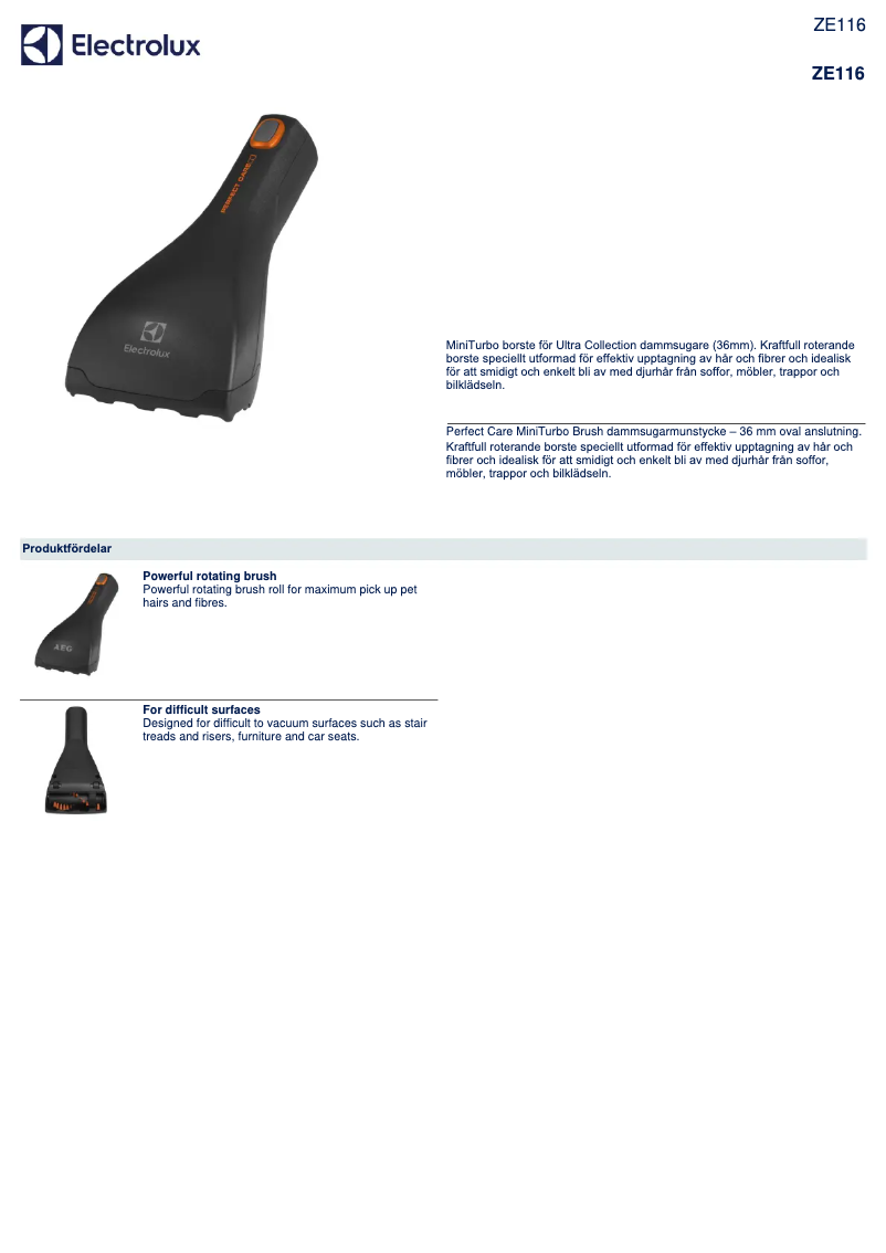 Image de la première page du manuel de l'appareil ZE116