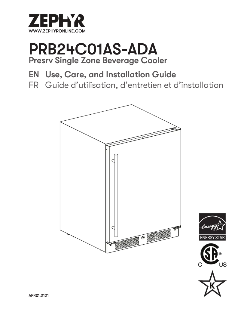 Image de la première page du manuel de l'appareil Presrv PRB24C01AS-ADA