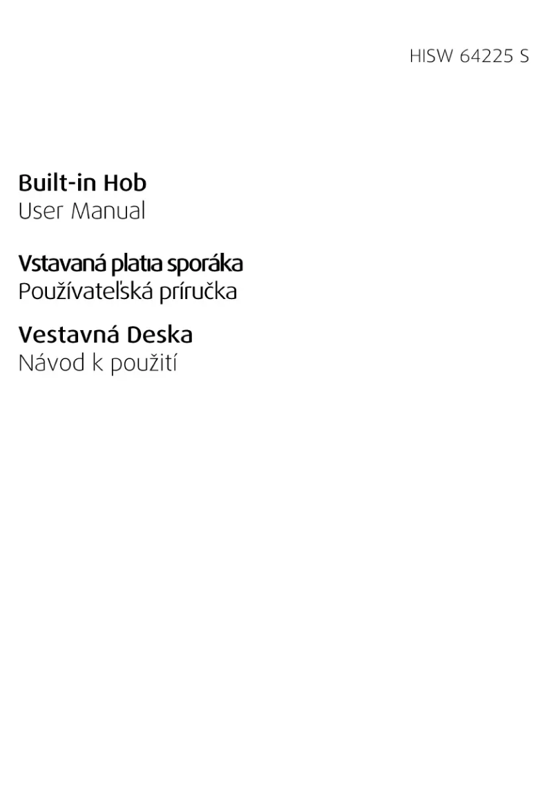 Image de la première page du manuel de l'appareil HISW 64225 S