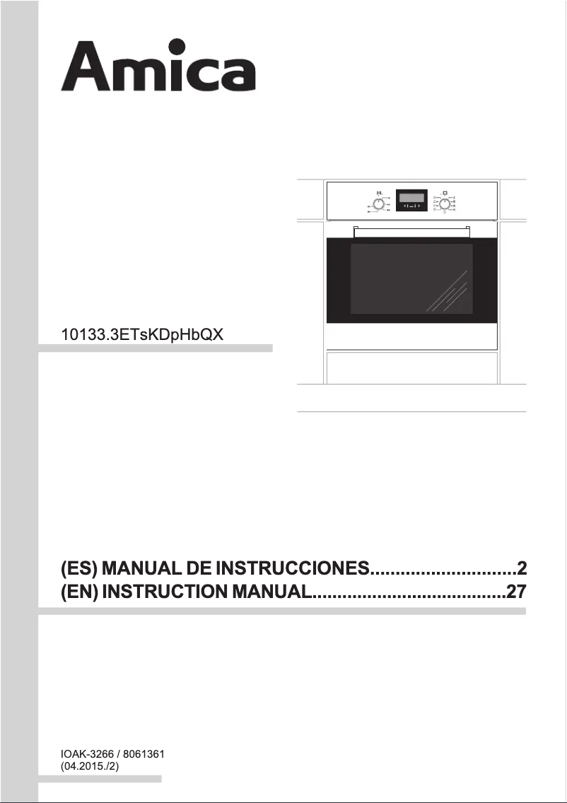 Página 1 del manual Manual de usuario Amica EBS 7551 AA