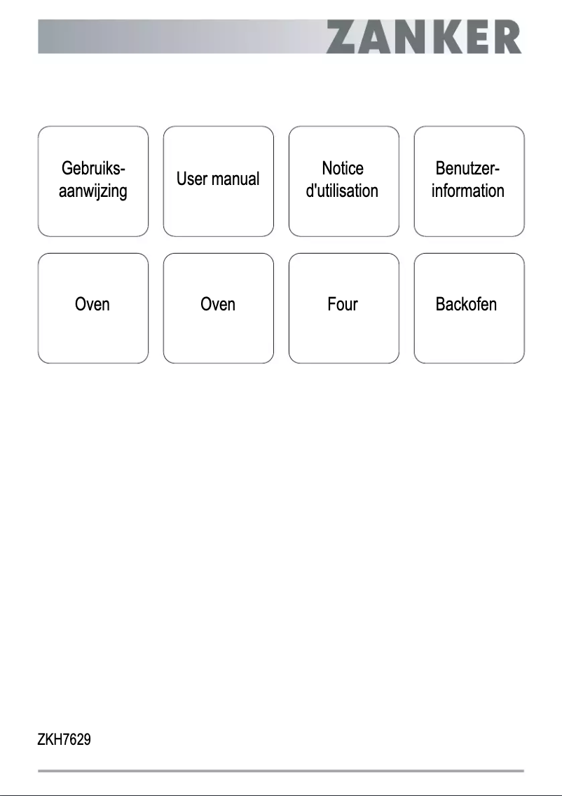 Page 1 de la notice Manuel utilisateur Zanker ZKH7629X