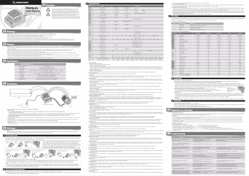 Page 1 de la notice Manuel utilisateur Hobbywing XERUN XR8 Pro G2